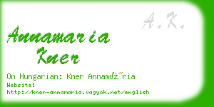 annamaria kner business card